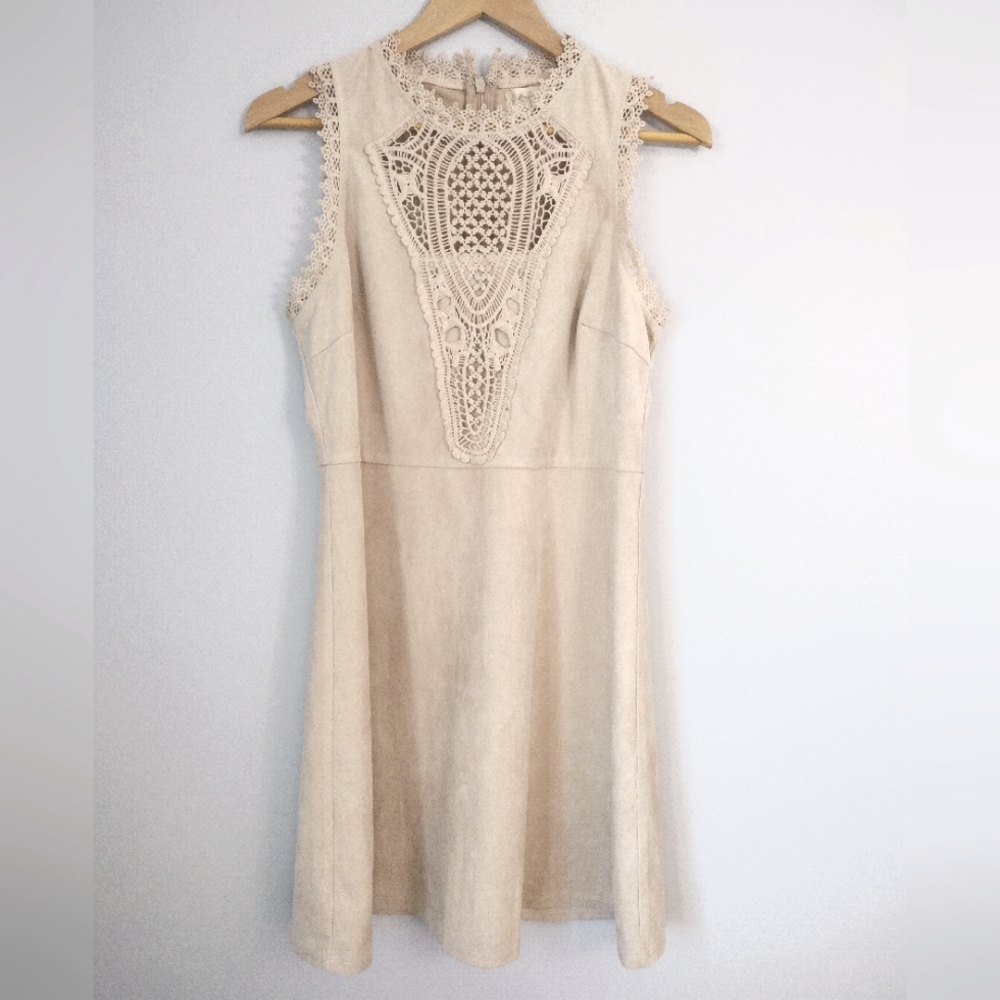 Altar'd State suede lace detail mini dress‎